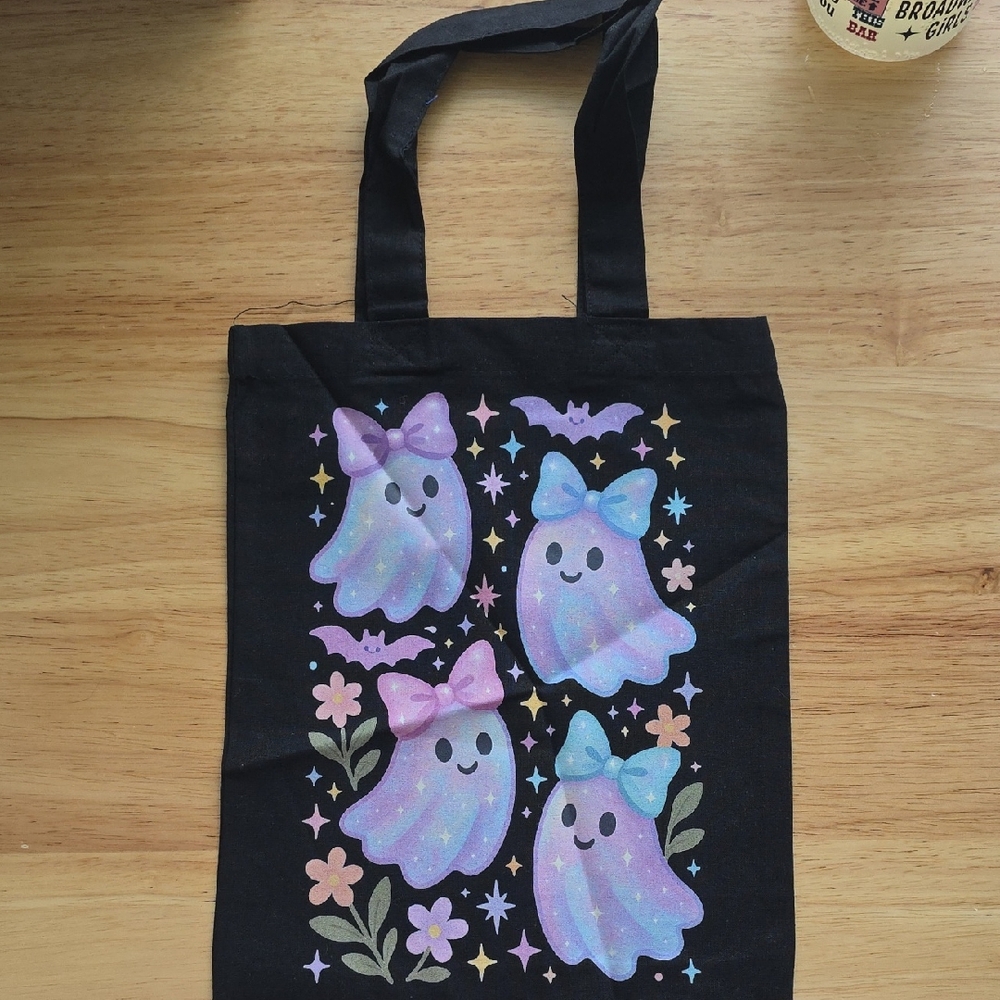 Cute Ghost Tote Bag with Bows For Trick Or Treat